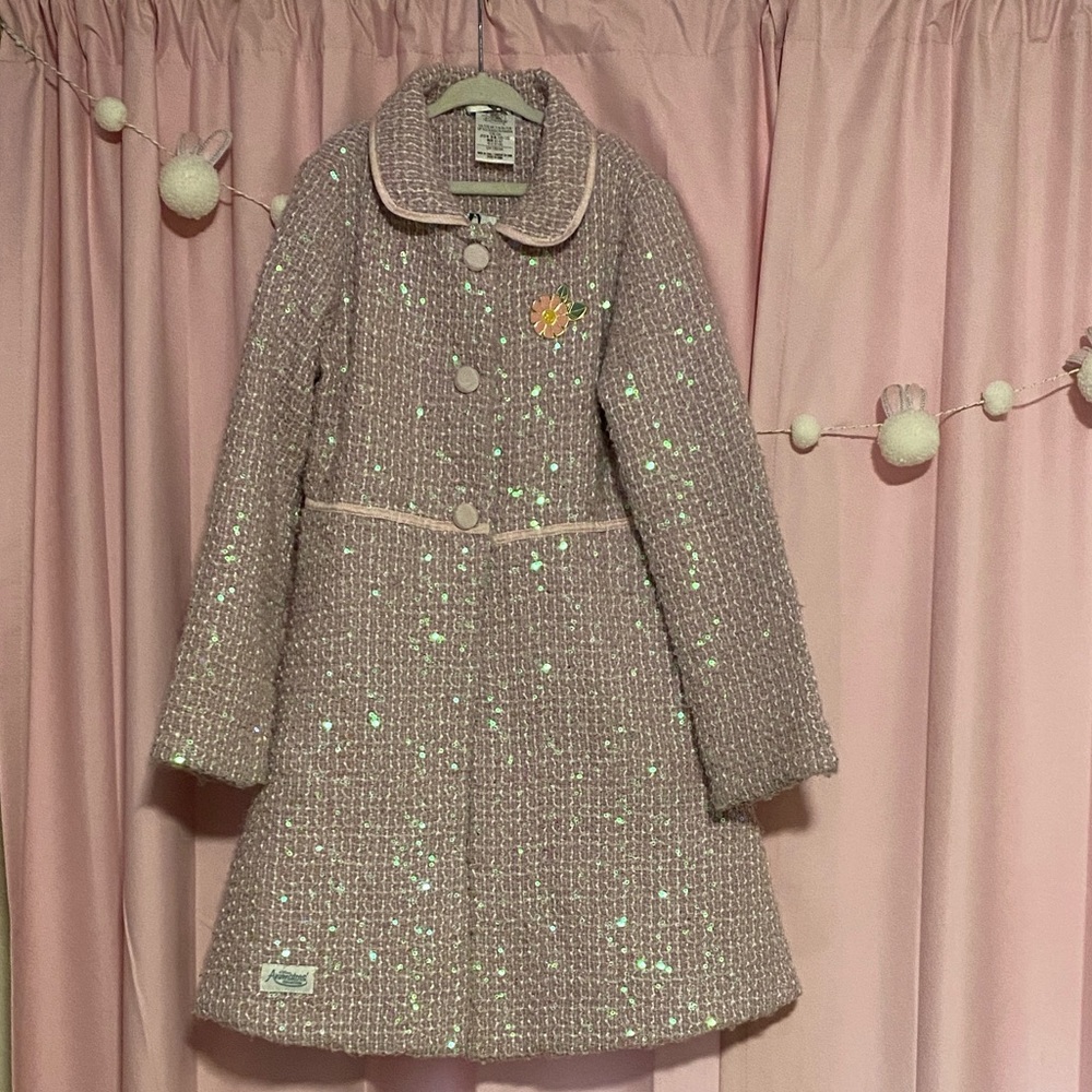 EUC Disney Animator’s Collection Sparkling Pink Kids Pea Coat